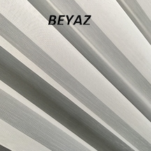 Perdefony Soft Efekt Modern Düz Tül Perde Beyaz Ekru Krem