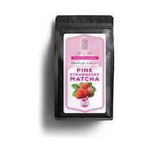 Pink Strawberry Matcha Powder 50g, Çilek Aromalı Pembe Spirulina Superfood Matcha Tozu
