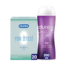 Durex Yok Ötesi Slim Fit İnce Prezervatif 20'li + Aloe Vera Kayganlaştırıcı Jel 200 ML