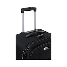 Oleets 8 Tekerli Su Geçirmez Kumaş Orta Boy Valiz Siyah