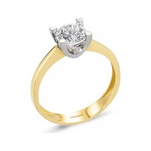 Altın Tektaş Yüzük 14K Swarovski 293360981