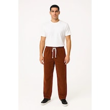 Efnaz Style Erkek Fitilli Kadife Cepli Buggy Pantolon Oversize Rahat Kalıp - Kahverengi