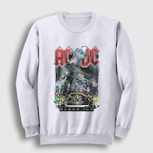 Presmono Unisex Black Ice Train Ac/dc Sweatshirt Beyaz