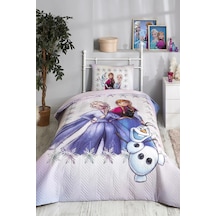 Özdilek Frozen Frosted Tek Kişilik Disney Lisanslı Lastikli Çarşaf Kapitone Çocuk Nevresim Takımı