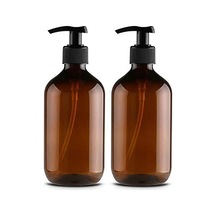 Buççin Online Mağaza Home 2'li Amber Cam Görünümlü Sıvı Sabun Bulaşık Deterjanı Şişesi Sabunluk 500ml Plastik Şişe Plasti Çok Renkli