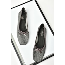 Fox Shoess476350115 Platin File Kadın Babet Platin