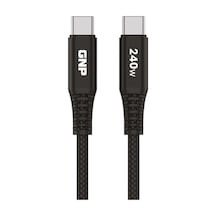 Type-c To Type-c 2 Metre Hızlı Şarj 240w Pd Yüksek Kaliteli Örgülü Kablo Siyah 2 Yıl Garantili