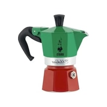Bialetti - Moka Express Italia: 1 Cup Ocak Üstü Espresso Pişirici - 40ml - Karma Renk - Alüminyum Gövde - Patentli Güvenlik Valfi - Tüm Ocak Türleri İçin Uygundur İndüksiyon Hariç