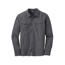 Or Men'S Gastown L/S Shirt Charcoal (471207141)