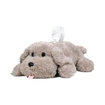 Peluş Oyuncak Köpek Doku Tutucu Karikatür Doku Klozet Kapağı Açık Kahverengi