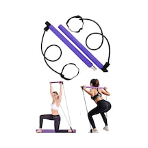 Portable Pilates Studio Jimnastik Egzersiz Çubuğu Pilates Direnç Lastiği Karışık