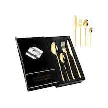 Tr 24 Parça 6 Kişilik Gold Çelik Yemek Kaşık Çatal Bıçak Set Cin739srx Diğer
