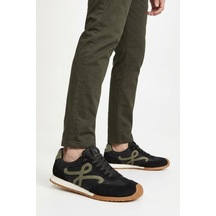 Voyager Siyah Bağcıklı Hafızalı Rahat Tabanlı Retro Erkek Casual Ayakkabı Sneaker E472 M