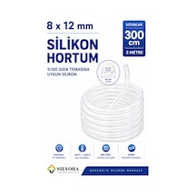 %100 Silikon Hortum 8x13 Mm-iç Çap 8 Mm-dış Çap 13 Mm-3 Metre-gıda Temasına Uygun, Şeffaf, Esnek - 924365856