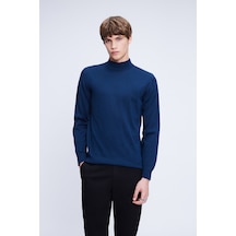 İndigo Regular Fit Düz Yarım Balıkçı Yaka Yünlü Triko Kazak 34221024a003 85 34221024a003 85 1218120 İndigo