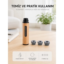 Ahşap Görünümlü Mini Küllük Taşınabilir Kompakt Tasarım 3 Farklı Uç Seçeneği