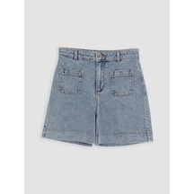 Lcwaıkıkı Classic Bej Regular Fit Kadın Jean Şort