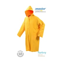 Master Pvc Polyester Balıkçı Kapşonlu Pardösü Yağmurluk Xxl