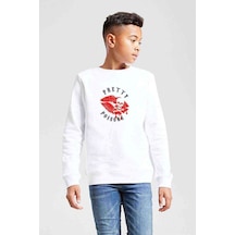 Tshirthane Riverdale Pretty Poisons 2 Baskılı Unisex Çocuk Beyaz Sweatshirt Beyaz