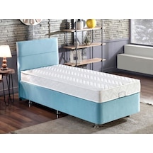 Nironyatak Niron Cozy 100 x 200 CM Tek Kişilik Yatak Seti - Mavi Kumaş Baza, Başl