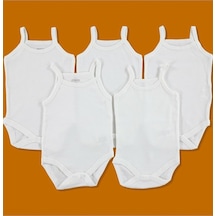 Özdemirli Bebe Özdemirlitekstil Çıtçıtlı Badi Ip Askılı Krem Renk (5Li Paket ) Krem