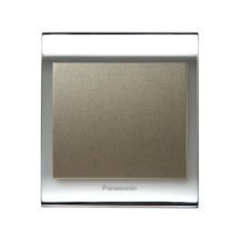 Viko Panasonic Thea Blu Tekli Anahtar Çerçeve Chrome+beyaz, Kapak Dore