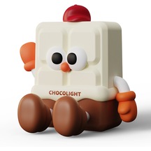 Yaratıcı Çikolata Gece Lambası Karikatür Telefon Standı Çocuklar İçin Silikon Başucu Lambası