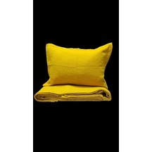 Bahar Drop Çift Kişilik Yatak Örtüsü Hardal Sarı