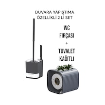Buççin Online Mağaza 2 Li Set-kendinden Yapışkanlı Tuvalet Kağıdı Wc Kağıt Asacağı Ve Banyo Lavabo Wc Temizleme Fırçası P Çok Renkli