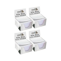 Masaüstü Küp Blok Not Kağıdı 4 Paket 8x8 Cm Beyaz Küp Not Kağıdı Kare Kağıt Beyaz Boş Kağıt 400 Yaprak Ha