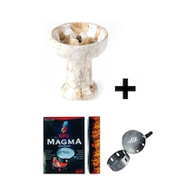 Kefo Sarı Rock Star Lüle + Kefo Magma Nargile Lotus Közlük Cezve
