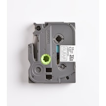 BROTHER P-TOUCH TZE-135 TZE-TAPE 12MM ŞEFFAF ÜZERİNE BEYAZ LAMİNASYONLU ETİKET