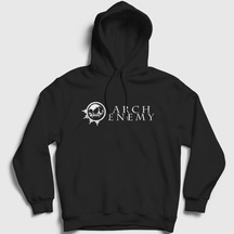 Presmono Unisex Skull Arch Enemy Kapüşonlu Sweatshirt Siyah