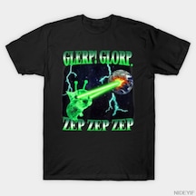 Flood Of Style Galaktik Kedi Uzaylı Uzay Lazer Komik Meme T-shirt Erkekler Kadınlar Için % 100% Pamuk T Shir Siyah