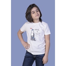 Toontoy Kids Erkek Çocuk Cola Baskılı Tişört Ekru