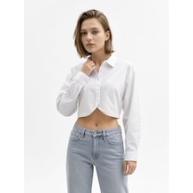 LOFT Regular Fit Kadın Gömlek U.kol Lf2038937 Q1.v1 Beyaz