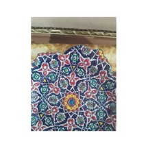 Özel İşlenmiş Seramik Çini Tabak Kırmızı