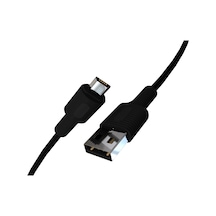 Coral Micro Usb Hızlı Şarj Kablosu Siyah + Siyah Uç 120 Cm