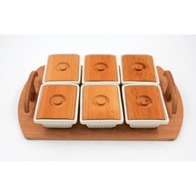 Ecr-03 Ahşap Standlı 6 Lı Kahvaltılık