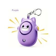 Xuweiwei Mor 130db Ledli Yumuşak Anahtarlık Kişisel Güvenlik Alarmı Kadın Erkek Yaşlı Tüm Mevsim