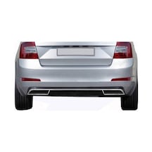 Skoda Octavia A7 Krom Difüzör Set 3 Parça 2013-2017
