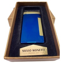 Silvio Monetti Metal Sarı Mavi Çakmak