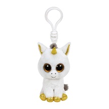 Ty Beanie Boo S Pegasus Tek Boynuzlu At Peluş Anahtarlık Açık Bej