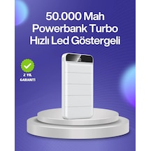 Hubrendy Tekno 4 Cihazı Aynı Anda Şarj Edebilen Güçlü Powerbank 50000 Mah Diğer