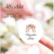 Gökkuşagı Bebek Etiketi 3 Cm 48 Adet
