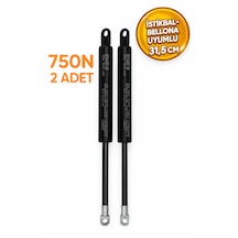 Yuenze Baza Amortisörü 31,5 Cm 750n 2 Adet Tek Kişilik Baza Pistonu İstikbal-bellona Uyumlu Siyah