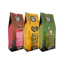 Oze Aromalı Filtre Kahve Tanışma Seti Irish Cream, All Day Blend, Çikolata Frambuaz 3'lü 250G Çekirdek