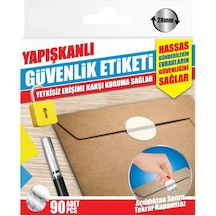 Yapışkanlı Güvenlik Etiketi Yetkisiz Erişime Karşı Koruma Sağlar 90adet 28mm