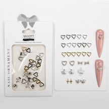 30lu Kalpler Ve Taç Dizayn Metal Tırnak Süsleme Charm Nail Art Charm Taşları Wn-506