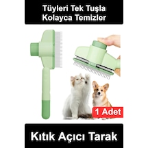 Kıtıkaçıcıtarak Basmalı Otomatik Temizlemeli Kedi Köpek Tüy Toplama Tarağı Evcil Hayvan Bakım Fırça